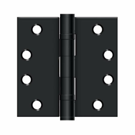 PATIOPLUS Square Hinges Flat - Black - 4 x 4 in. PA3239930